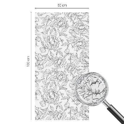 Vinilo para ventanas motivo vitral Motivo floral