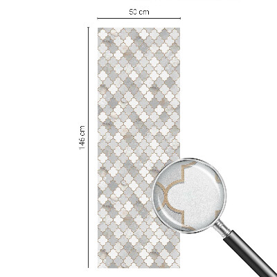 Vinilo para ventanas motivo vitral mosaico geométrico