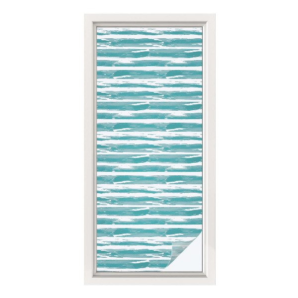 Vinilo para ventanas motivo vitral Rayas verdes