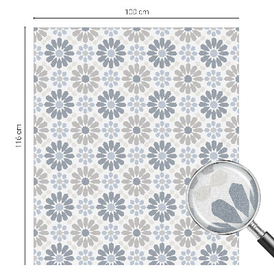 Vinilo para cristales efecto vitral mosaico floral