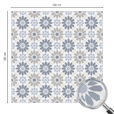 Vinilo para cristales efecto vitral mosaico floral