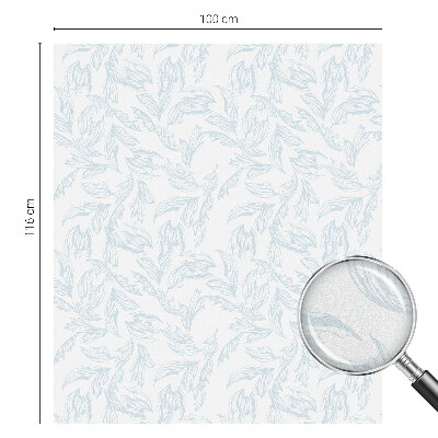 Vinilo para ventanas motivo vitral Hojas etéreas