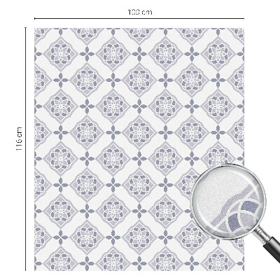 Vinilo decorativo adhesivo para cristales rombos florales