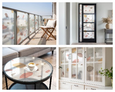 Vinilo decorativo adhesivo para cristales Terrazo abstracto