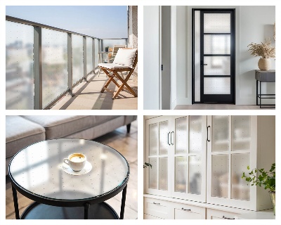 Vinilo para ventanas motivo vitral Puntos menores