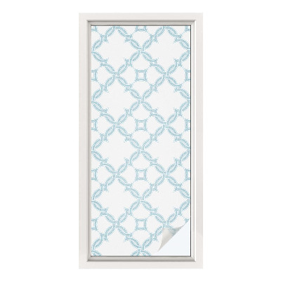 Vinilo para cristales efecto vitral Geometría azul