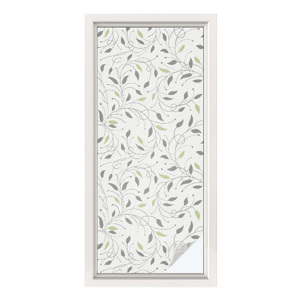 Vinilo ventana privacidad Hojas de brotes