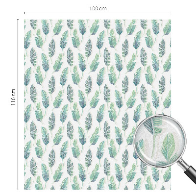 Vinilo para cristales efecto vitral hojas tropicales