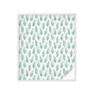 Vinilo para cristales efecto vitral hojas tropicales