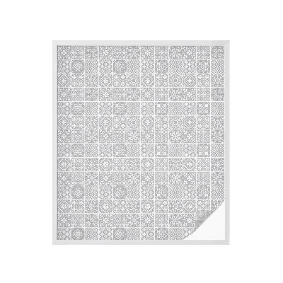 Vinilo para ventanas motivo vitral Elegancia geométrica