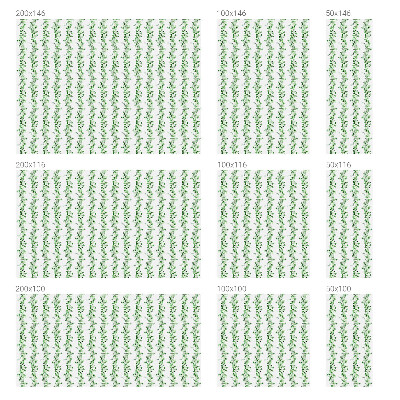Vinilo decorativo adhesivo para cristales guirnaldas verdes