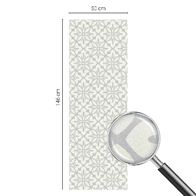 Vinilo para cristales efecto vitral rosetas florales