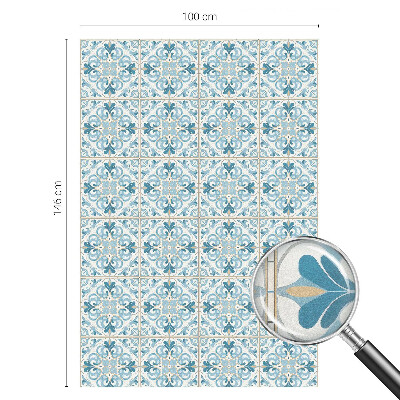 Vinilo para cristales opaco decorativo Azulejos florales