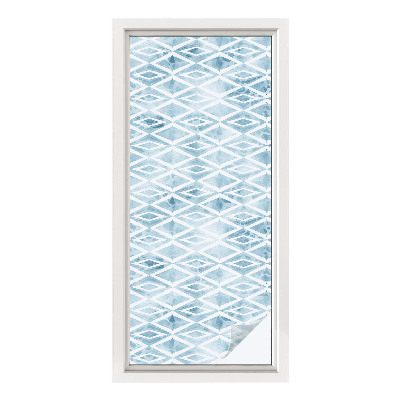 Vinilo ventana privacidad rombos azules