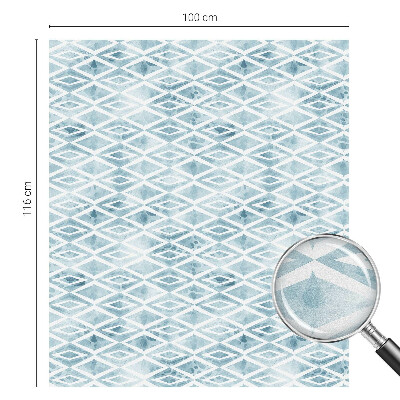 Vinilo ventana privacidad rombos azules