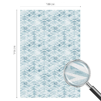 Vinilo ventana privacidad rombos azules