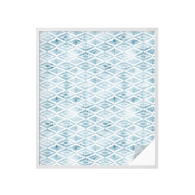 Vinilo ventana privacidad rombos azules