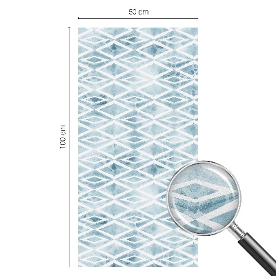 Vinilo ventana privacidad rombos azules