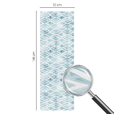 Vinilo ventana privacidad rombos azules