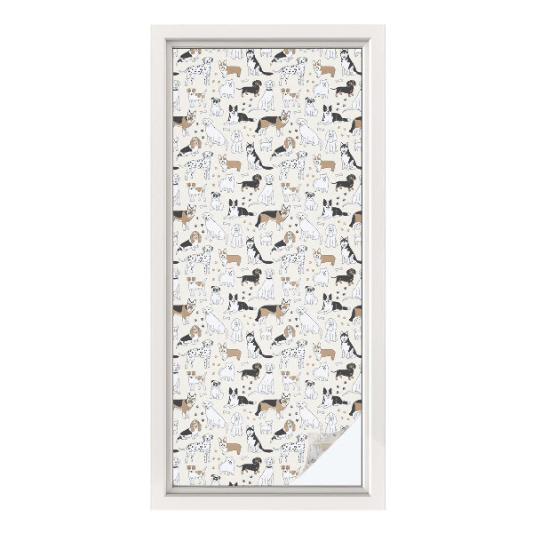 Vinilo para cristales efecto vitral Patrones de perros