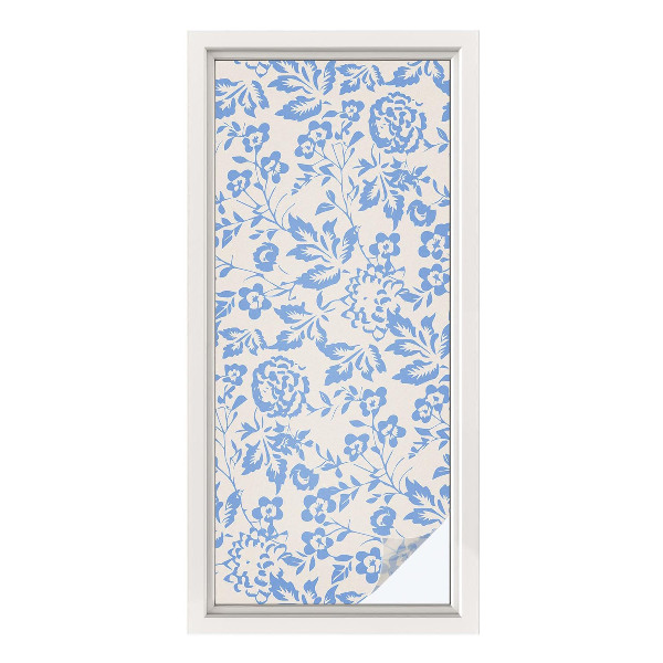 Vinilo para cristales opaco decorativo Flores hojas