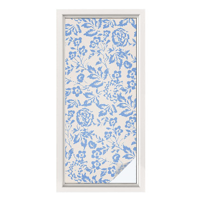 Vinilo para cristales opaco decorativo Flores hojas