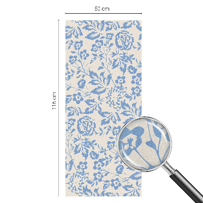 Vinilo para cristales opaco decorativo Flores hojas