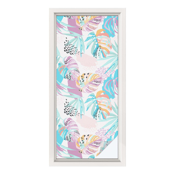 Vinilo para cristales efecto vitral Jungla abstracta