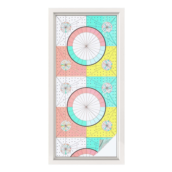 Vinilo ventana privacidad Círculos geométricos