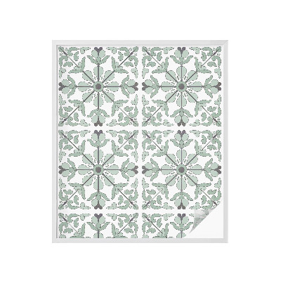 Vinilo para ventanas motivo vitral Patrón de planta