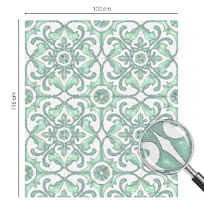 Vinilo para cristales efecto vitral Simetría verde