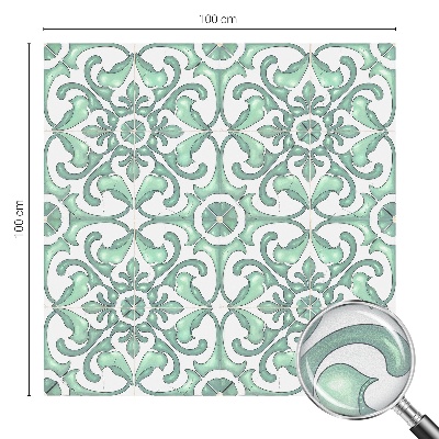 Vinilo para cristales efecto vitral Simetría verde