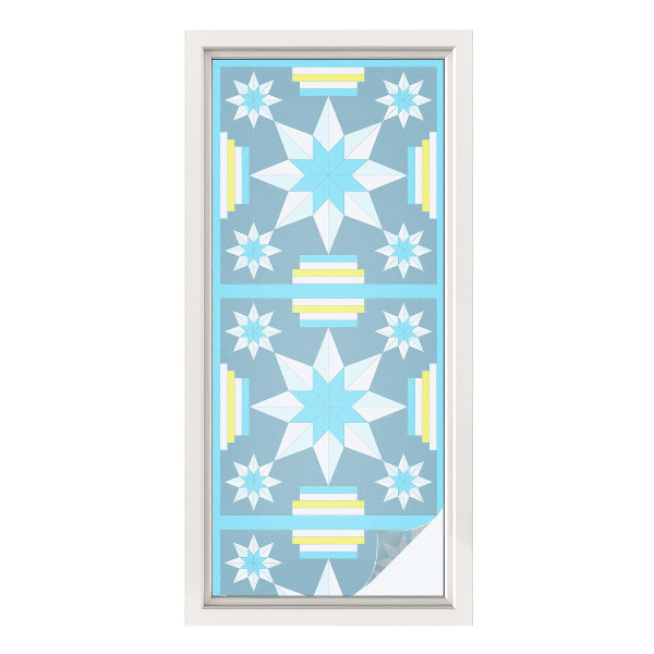 Vinilo ventana privacidad Patrón de estrella