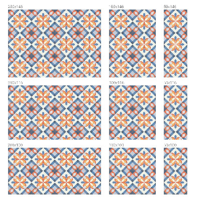 Vinilo para cristales opaco decorativo Simetría colorida