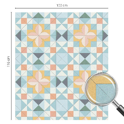 Vinilo ventana privacidad Geometría colorida