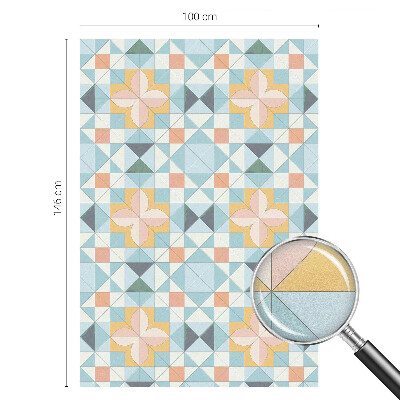 Vinilo ventana privacidad Geometría colorida