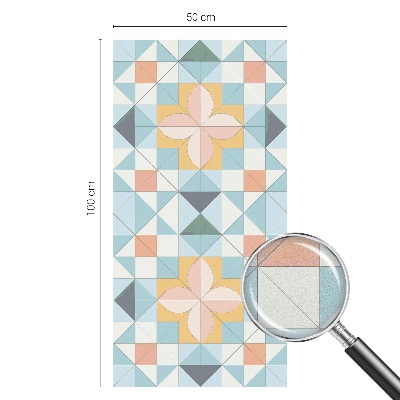 Vinilo ventana privacidad Geometría colorida