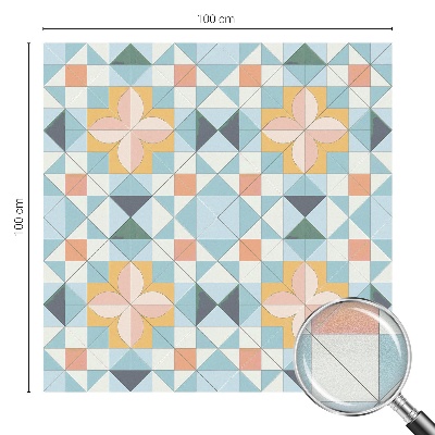 Vinilo ventana privacidad Geometría colorida