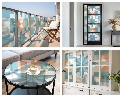 Vinilo para cristales opaco decorativo Estrellas azules