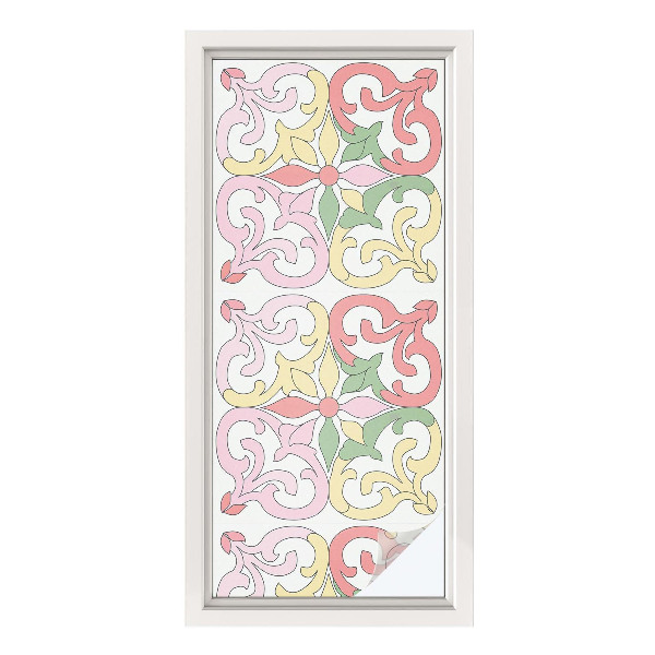 Vinilo ventana privacidad Adornos florales