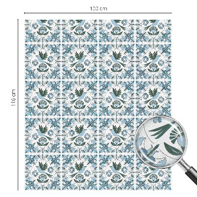 Vinilo para cristales opaco decorativo flores azules