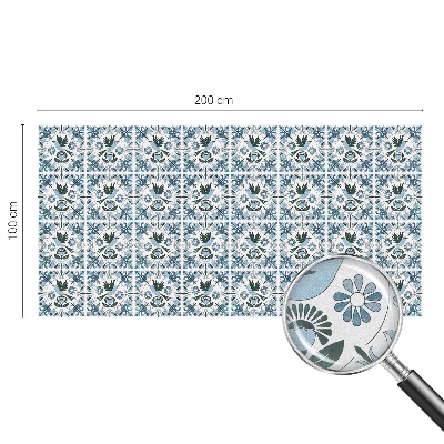 Vinilo para cristales opaco decorativo flores azules