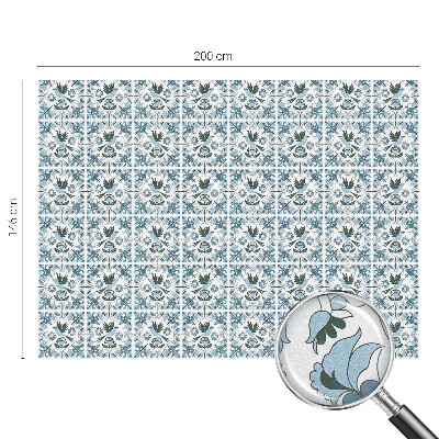 Vinilo para cristales opaco decorativo flores azules