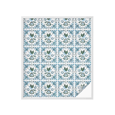 Vinilo para cristales opaco decorativo flores azules