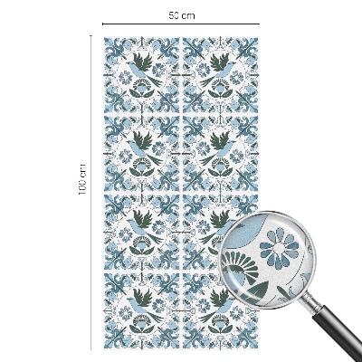 Vinilo para cristales opaco decorativo flores azules