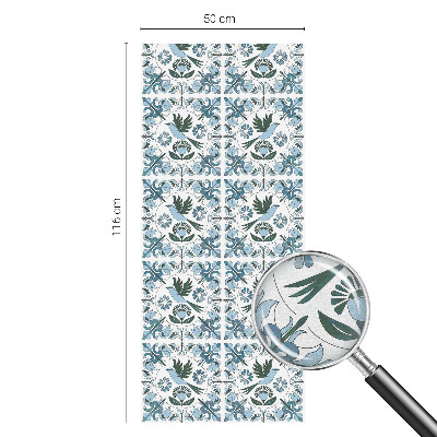 Vinilo para cristales opaco decorativo flores azules