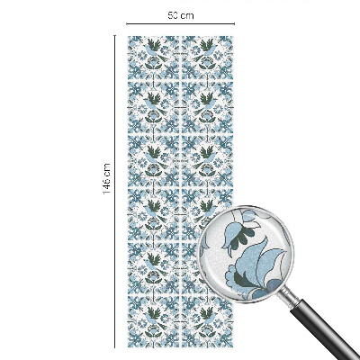 Vinilo para cristales opaco decorativo flores azules