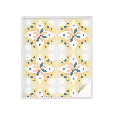 Vinilo para cristales efecto vitral Simetría floral