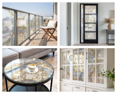 Vinilo decorativo adhesivo para cristales Mandalas bohemios