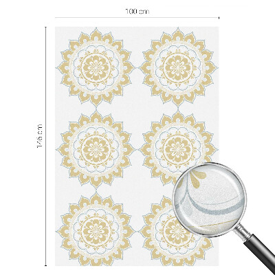Vinilo para ventanas motivo vitral Mandala floral